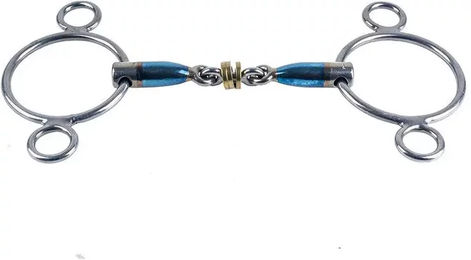 Trust Equestrian 3- oder 4-Ring-Gebiss für Pferde aus Sweet Iron Brass – Bild 1 von 1