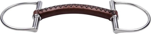 Trust Equestrian D-Ring Trense aus Leder mit Ledergebiss Braun 11,5 cm – Bild 1 von 1
