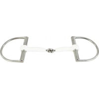 Produktbild von Trust Equestrian D-Trense für Pferde mit Gelenkzügel aus Edelstahl in Weiß