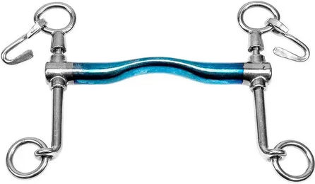 Trust Equestrian Gebiss Baby Weymouth aus Sweet Iron für Pferde in Blau – Bild 1 von 1
