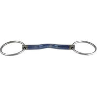 Produktbild von Trust Equestrian Gebiss für Pferde Doppelgelenksgebiss Sweet Iron Loose Ring Low Port Blau