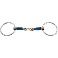 Produktbild von Trust Equestrian Gebiss für Pferde doppelt gebrochen Sweet Iron French Link blau