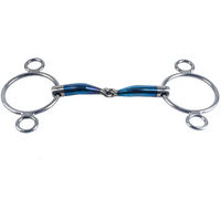 Produktbild von Trust Equestrian Gebiss für Pferde mit 3 oder 4 Ringen aus Sweet Iron und Ringgelenk in Blau