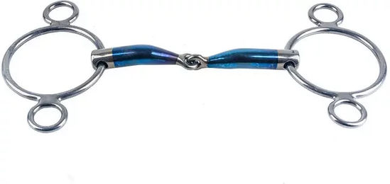 Trust Equestrian Gebiss für Pferde Sweet Iron mit 3 oder 4 Ringen und Gelenk aus Metall – Bild 1 von 1