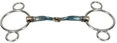 Trust Equestrian Gebiss für Pferde Sweet Iron Slow Twist Jointed mit 3 oder 4 Ringen aus Metall – Bild 1 von 1