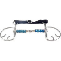 Produktbild von Trust Equestrian Gebiss mit 2 Ringen Kimblehook Cherry Roller aus Sweet Iron für Pferde in Blau