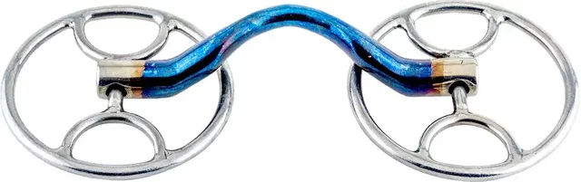 Trust Equestrian Gebiss mit 2 Ringen Sweet Iron Swivel High Port für Pferde aus Edelstahl – Bild 1 von 1