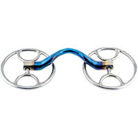 Produktbild von Trust Equestrian Gebiss mit 2 Ringen Sweet Iron Swivel High Port für Pferde aus Edelstahl