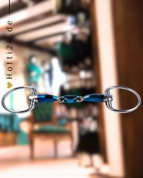 Produktbild von Trust Equestrian Gebiss Sweet Iron Olivenkopf doppelt gebrochen in Blau