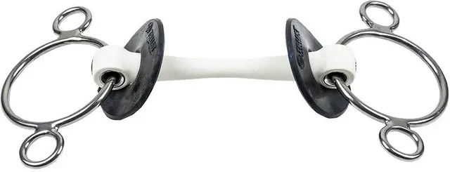 Trust Equestrian Gebiss Trust Inno Sense Flexi Soft für Pferde mit 3 oder 4 Ringen in Weiß Größe 14 – Bild 1 von 1