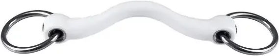 Trust Equestrian Gebiss Trust Inno Sense Loose Ring Bradoon Hard-20 für Pferde mit 2 Ringen in Weiß – Bild 1 von 1