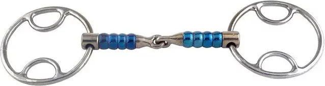 Trust Equestrian Gebiss Trust Sweet Iron Cherry Roller 16 für Pferde aus Edelstahl in Blau – Bild 1 von 1