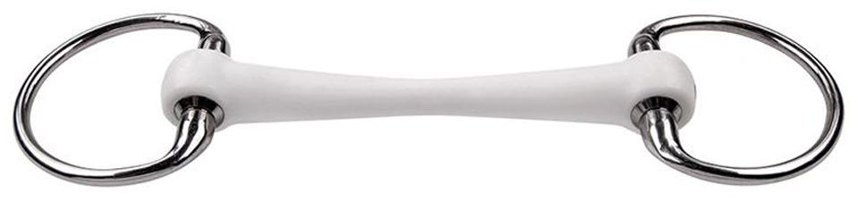 Produktbild von Trust Equestrian Inno Sense Eggbut Flexi Soft Olivenkopfgebiss aus Edelstahl 13,5 cm Weiß