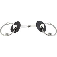 Produktbild von Trust Equestrian Inno Sense Gag Gebiss für Pferde mit 2 Ringen und Gelenk in Silber und Weiß