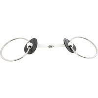 Produktbild von Trust Equestrian Inno Sense Gebiss mit 2 großen Gelenkringen für Pferde in Silber und Weiß