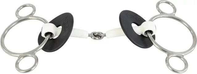 Trust Equestrian Inno Sense Gelenkzügel für Pferde mit 3 oder 4 Ringen in Silber und Weiß – Bild 1 von 1