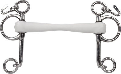 Trust Equestrian Inno Sense Pelham Flexi Soft Trense 20mm Blau Weiß – Bild 1 von 1