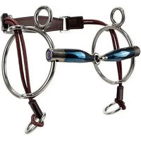 Produktbild von Trust Equestrian Kombiniertes Gebiss für Pferde Sweet Iron Curbgag Locked aus Edelstahl Silber Blau 16