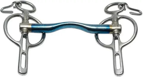 Trust Equestrian Liverpool-Zügel für Pferde aus Sweet Iron mit Fixed-Low Port in Blau – Bild 1 von 1
