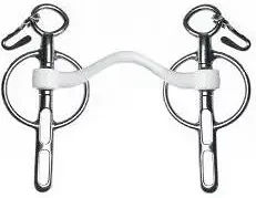 Trust Equestrian Liverpool-Zügel mit 2 Ritzen für Pferde in Weiß und Silber aus Edelstahl Medium – Bild 1 von 1