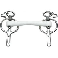 Produktbild von Trust Equestrian Mors Liverpool für Pferd mit 2 Schlitzen unfixiert in Weiß