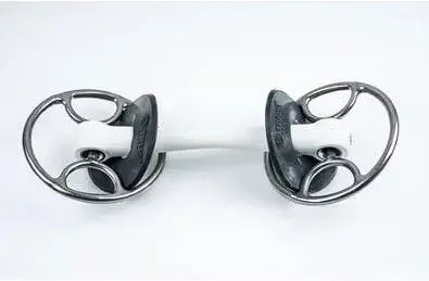 Trust Equestrian Mors mit 2 Ringen für Pferde gerade Trust Inno Sense Swivel Hard-20 in Silber und Weiß – Bild 1 von 1