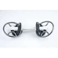 Produktbild von Trust Equestrian Mors mit 2 Ringen für Pferde gerade Trust Inno Sense Swivel Hard-20 in Silber und Weiß