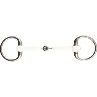 Produktbild von Trust Equestrian Mors Olive für Pferd mit beweglichem Zügel Eggbutt Bradoon in Grün und Weiß