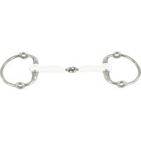 Produktbild von Trust Equestrian Mors Verdun für Pferde mit beweglichem Arm aus Edelstahl in Weiß