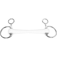 Produktbild von Trust Equestrian Olivenkopftrense Inno Sense Cheek Flexi Soft aus Kunststoff und Edelstahl in Weiß 13,5 cm
