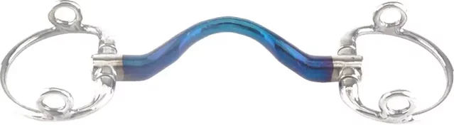 Trust Equestrian Olivenkopftrense Sweet Iron Eggbutt High Port in Blau – Bild 1 von 1