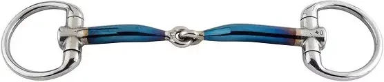 Trust Equestrian Olivenkopftrense Sweet Iron Eggbutt Jointed Blau – Bild 1 von 1