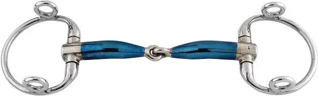 Trust Equestrian Olivenkopftrense Sweet Iron Eggbutt Jointed in Blau aus Edelstahl – Bild 1 von 1