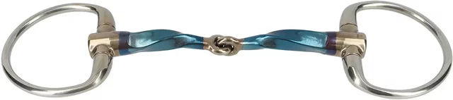 Trust Equestrian Olivenkopftrense Sweet Iron Eggbutt Slow Twist Jointed Blau 16 – Bild 1 von 1