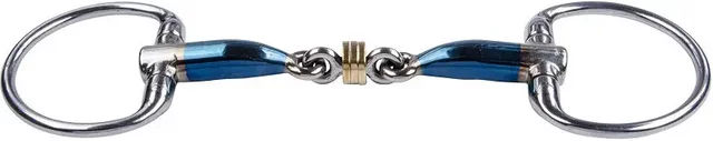 Trust Equestrian Olivenkopftrense Sweet Iron mit Brassring und Bradoon in Blau – Bild 1 von 1
