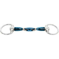 Produktbild von Trust Equestrian Olivenkopftrense Sweet Iron mit Eggbutt und Bradoon Elliptical Blau 16
