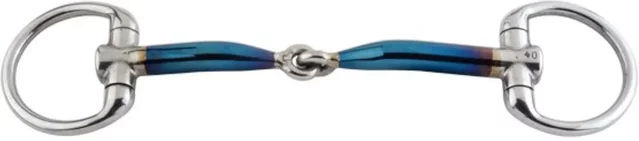 Trust Equestrian Olivenkopftrense Sweet Iron mit Eggbutt und Bradoon Jointed Blau 12 – Bild 1 von 1