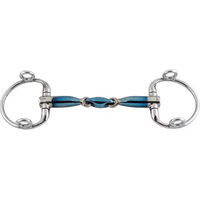 Produktbild von Trust Equestrian Olivenkopftrense Sweet Iron mit Eggbutt und Elliptical Gag in Blau