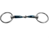 Produktbild von Trust Equestrian Olivenmors für Ponys aus Edelstahl Blau Loose Ring Jointed