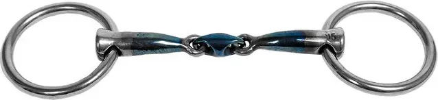 Trust Equestrian Olivenmors für Ponys Sweet Iron Loose Ring Elliptical Silber Blau – Bild 1 von 1