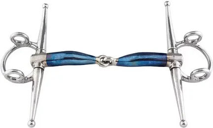 Trust Equestrian Schenkeltrense Sweet Iron Full Cheek Gag Jointed Blau 16 – Bild 1 von 1