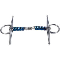 Produktbild von Trust Equestrian Schenkeltrense Sweet Iron Full Cheek mit Cherry Roller Blau Größe 16