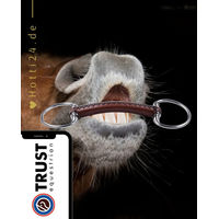 Produktbild von Trust Equestrian Stangengebiss Olivenkopf aus Leder in Braun