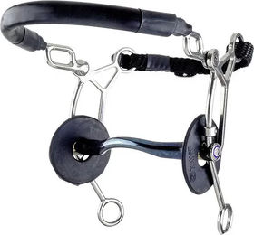 Trust Equestrian Turniergebiss Hackamore Combi Sweet Iron Long Medium Port 16 für Pferde – Bild 1 von 1