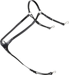 Trust Equestrian Vorderzeug Brussels mit Brücke 3 Punkt Leder Schwarz/Silber Full – Bild 1 von 1