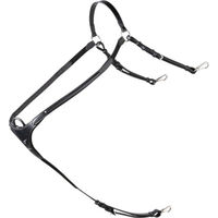 Produktbild von Trust Equestrian Vorderzeug Brussels mit Brücke 3 Punkt Leder Schwarz/Silber Full