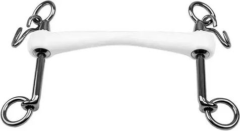 Trust Equestrian Weymouth Flexi Soft-15 Mundstück für Pferde in Weiß – Bild 1 von 1