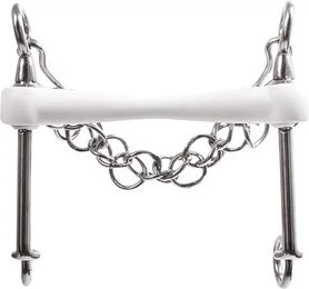 Trust Equestrian Weymouth Flexi Soft Zaumzeuggebiss für Pferde in Weiß 14 – Bild 1 von 1