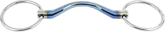 Trust Gebiss für Pferde doppelt gebrochen Loose Ring Medium Port aus Metall in Silber – Bild 1 von 1