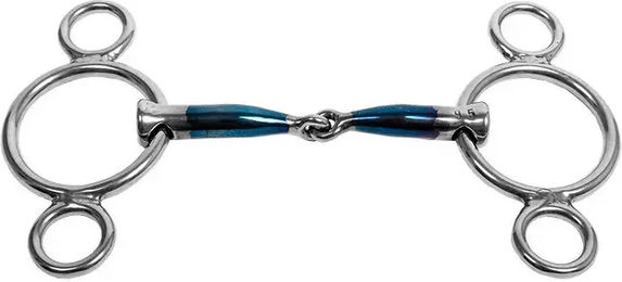 Trust Gebiss für Pferde Sweet Iron 3- oder 4-Ring Blau – Bild 1 von 1